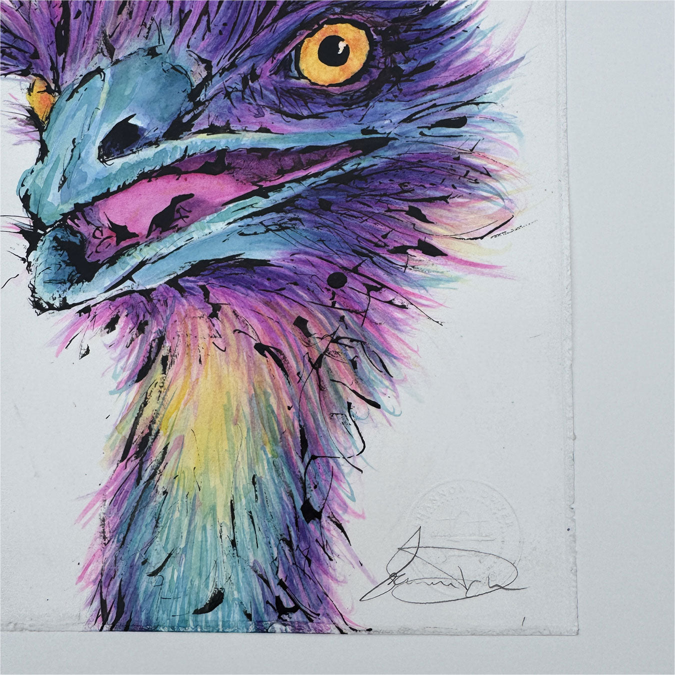 'GOSSIP' the Emus - original artwork