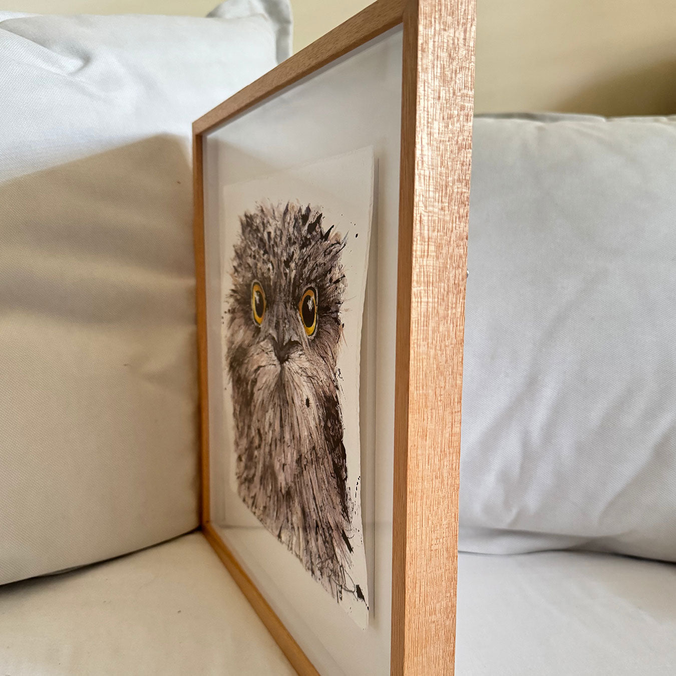 'YES, NO...MAYBE' the Tawny Frogmouth - Framed* original artwork