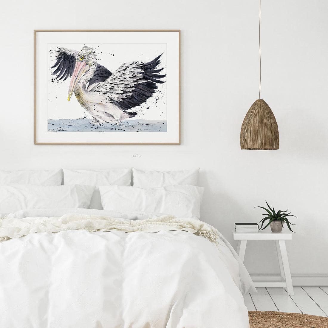 ‘Poppy’ the Pelican Fine Art Print