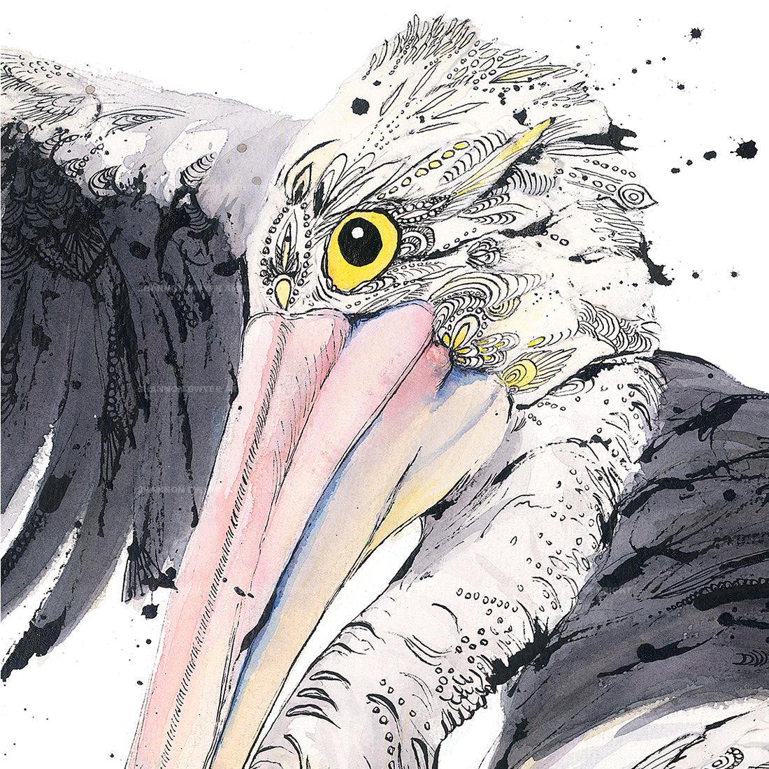 ‘Poppy’ the Pelican Fine Art Print