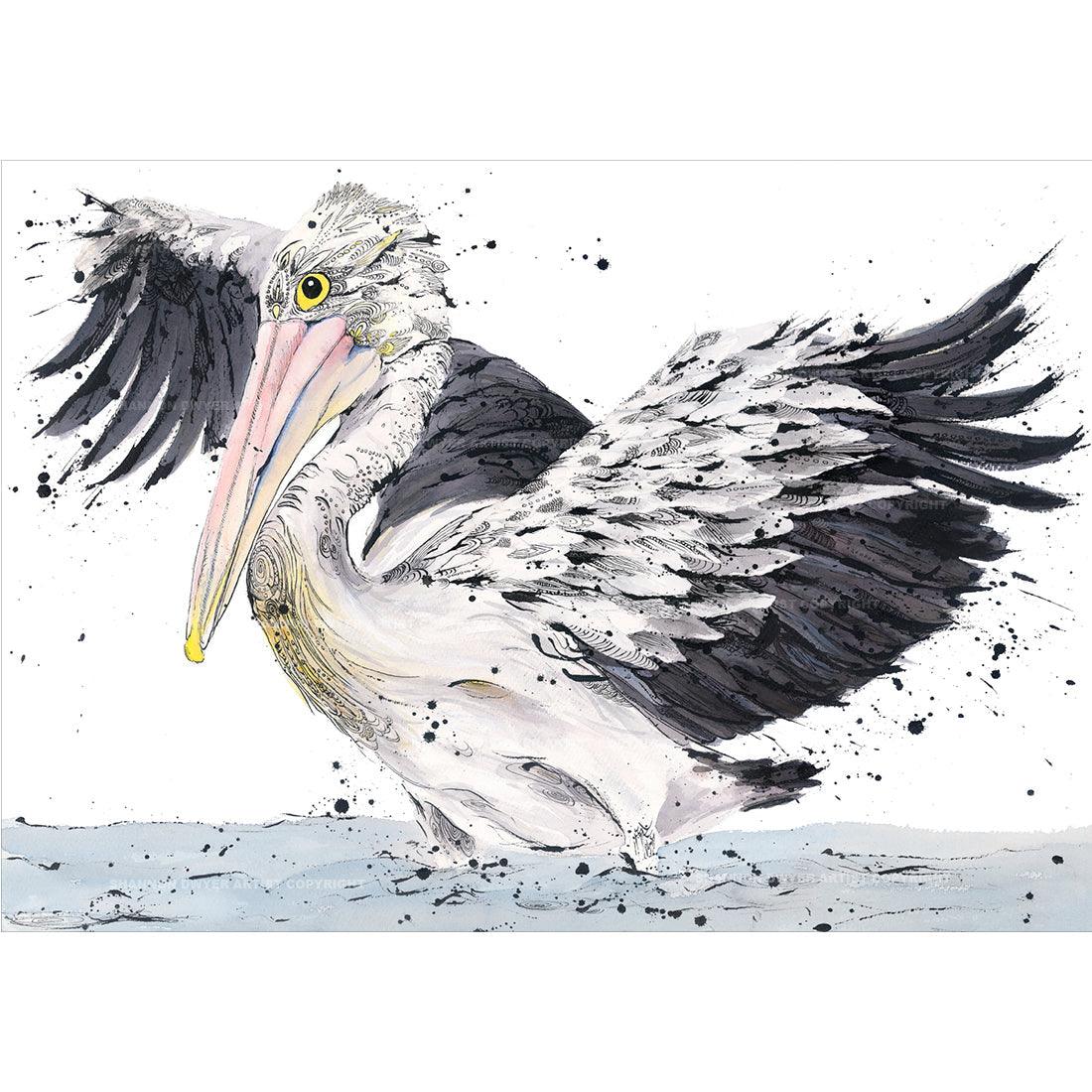 ‘Poppy’ the Pelican Fine Art Print