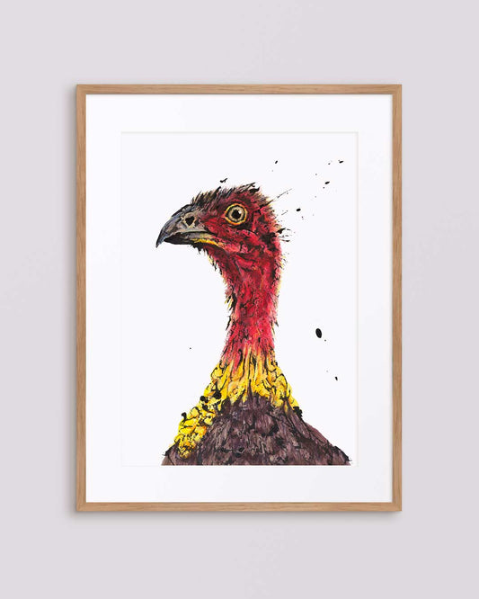 Ya Turkey! the Brush Turkey, Fine Art Print
