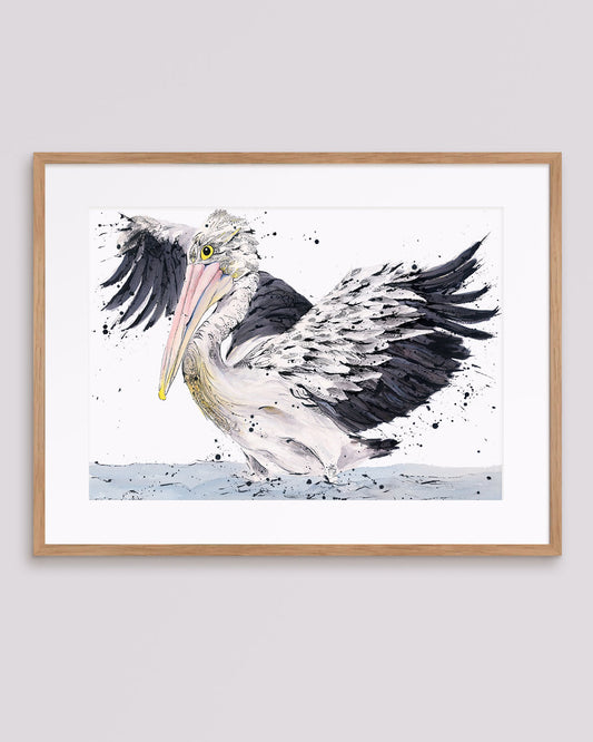 ‘Poppy’ the Pelican Fine Art Print