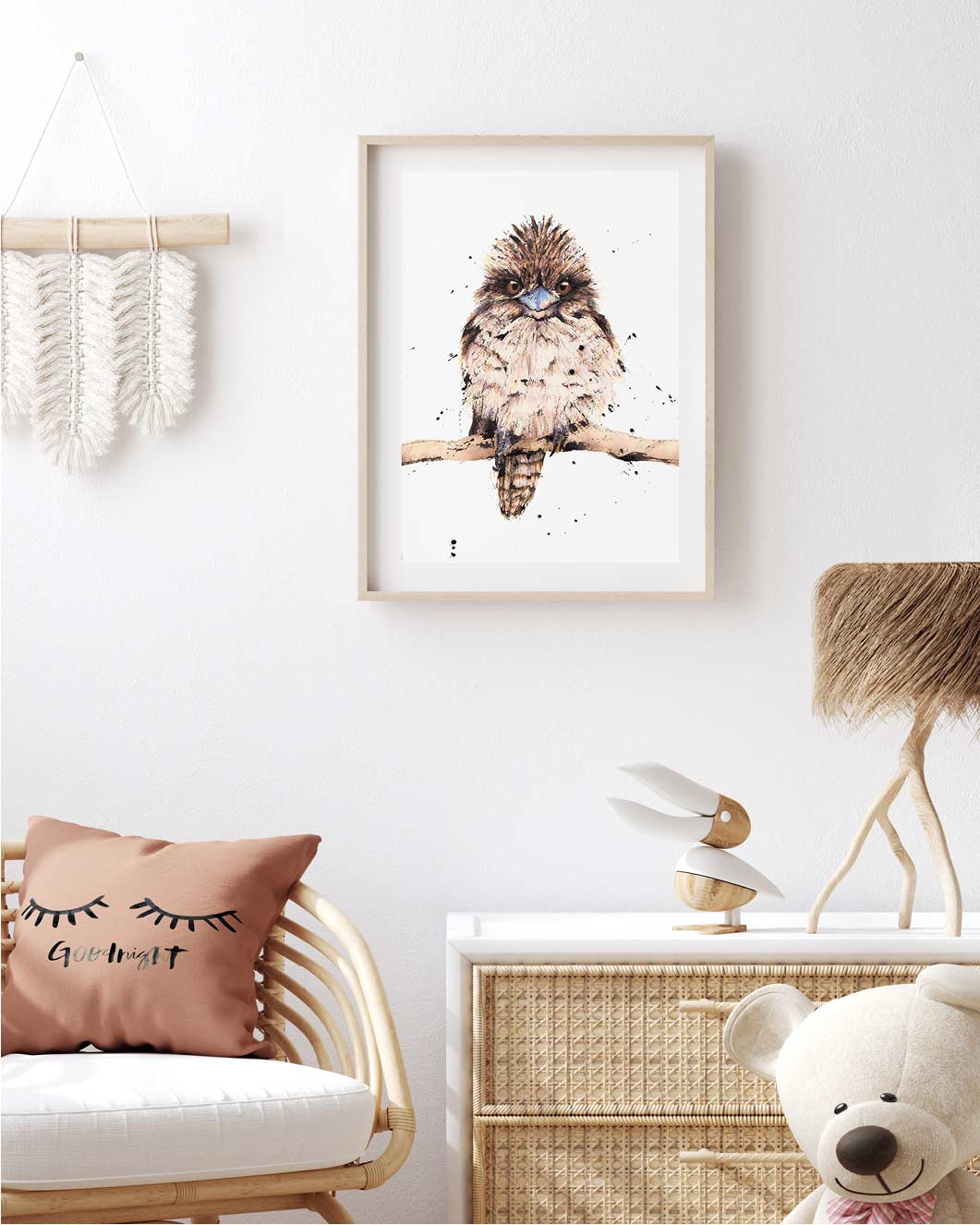 Fluffybum the baby Kookaburra, Fine Art Print