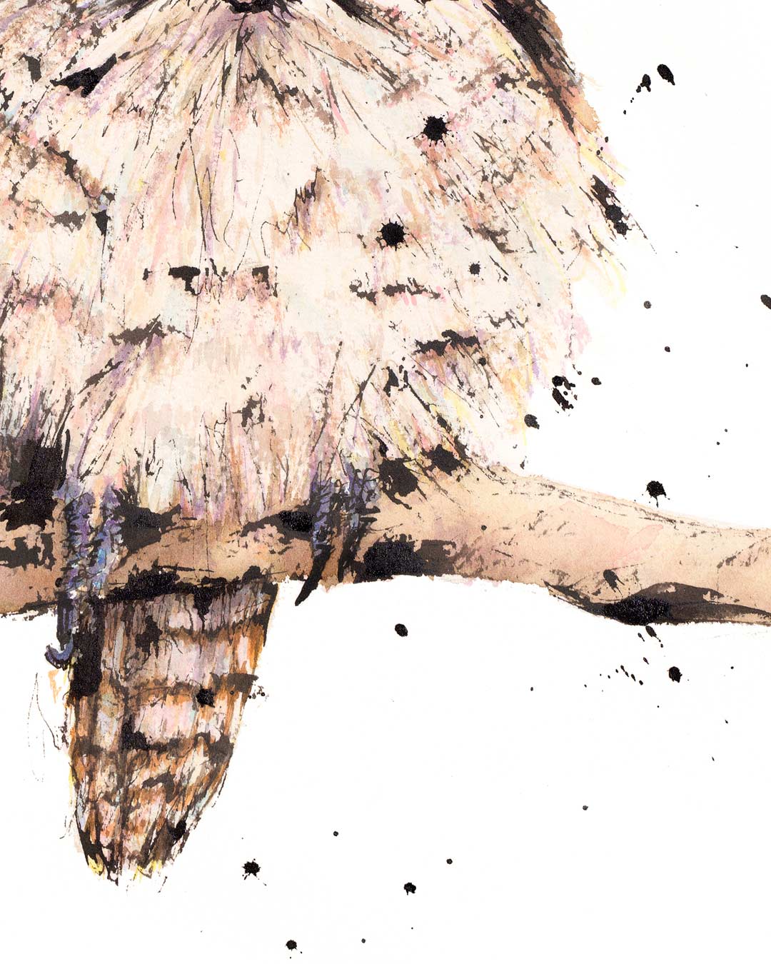 Fluffybum the baby Kookaburra, Fine Art Print
