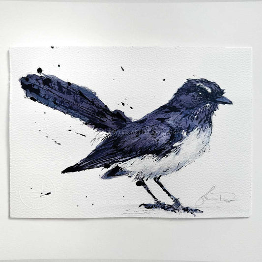 SOLD - 'WALTER', Willie Wagtail original artwork