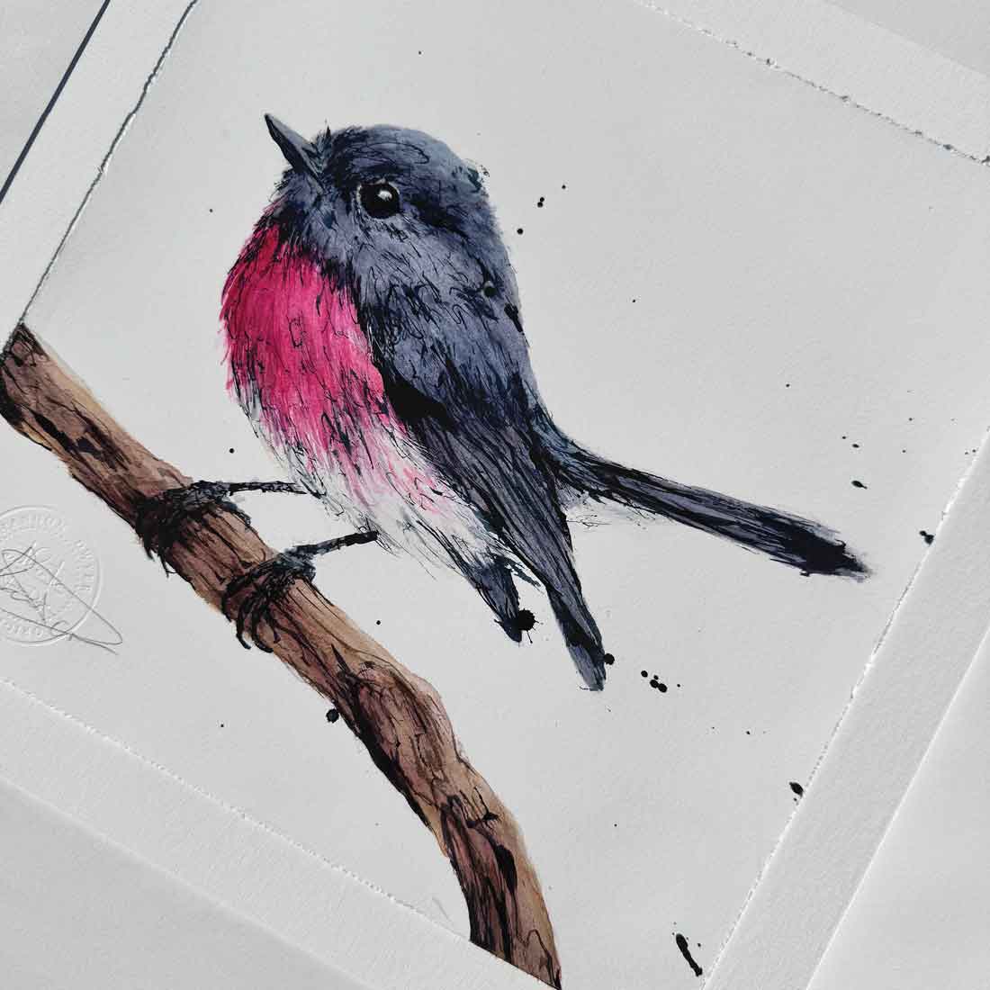 'SITTING PRETTY', the Rose Robin