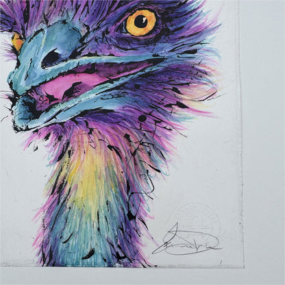 'GOSSIP' the Emus - original artwork