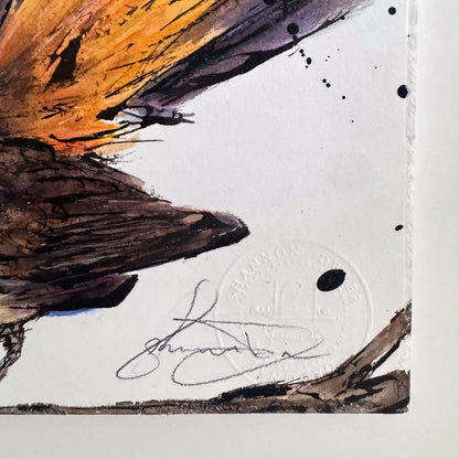 'FANFARE' the Rufous Fantail Frogmouth - Framed* original artwork