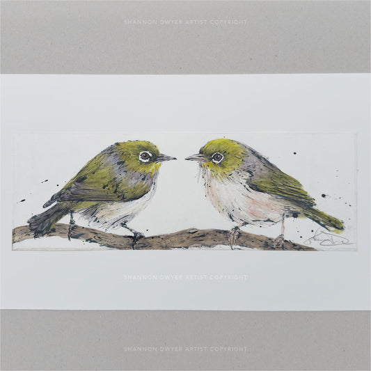 'SILVER GRACE' the Silvereye - original artwork