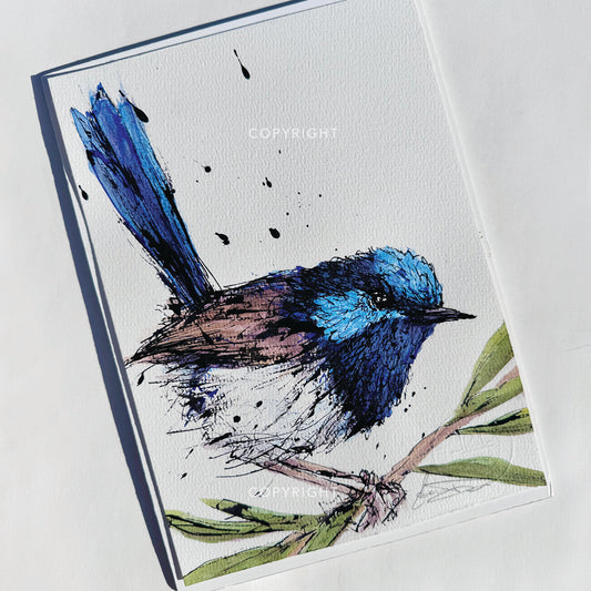 SOLD - 'FLICKER', Superb Fairy-Wren