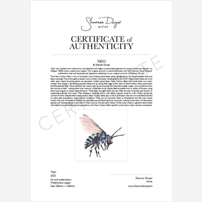 'NEO', the Neon Cuckoo Bee - original artwork