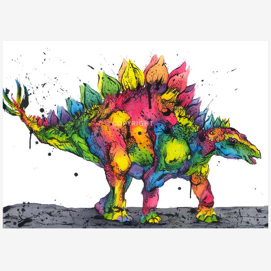 'Psychedelosaurus', Stegosaurus Dinosaur