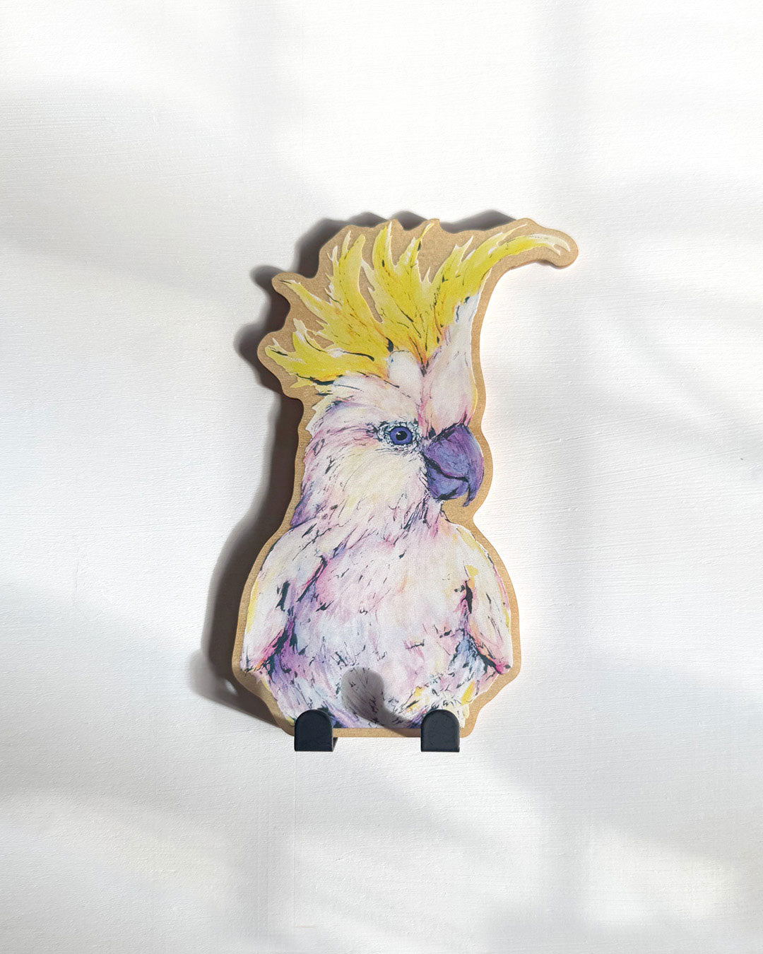 'Chappy' Sulphur-crested Cockatoo | Wooden Wildlife Key Hook | Australian Bird Wall Art (Copy)