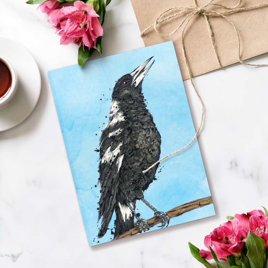'Carol' the Australian Magpie Notebook – Shannon Dwyer Artist