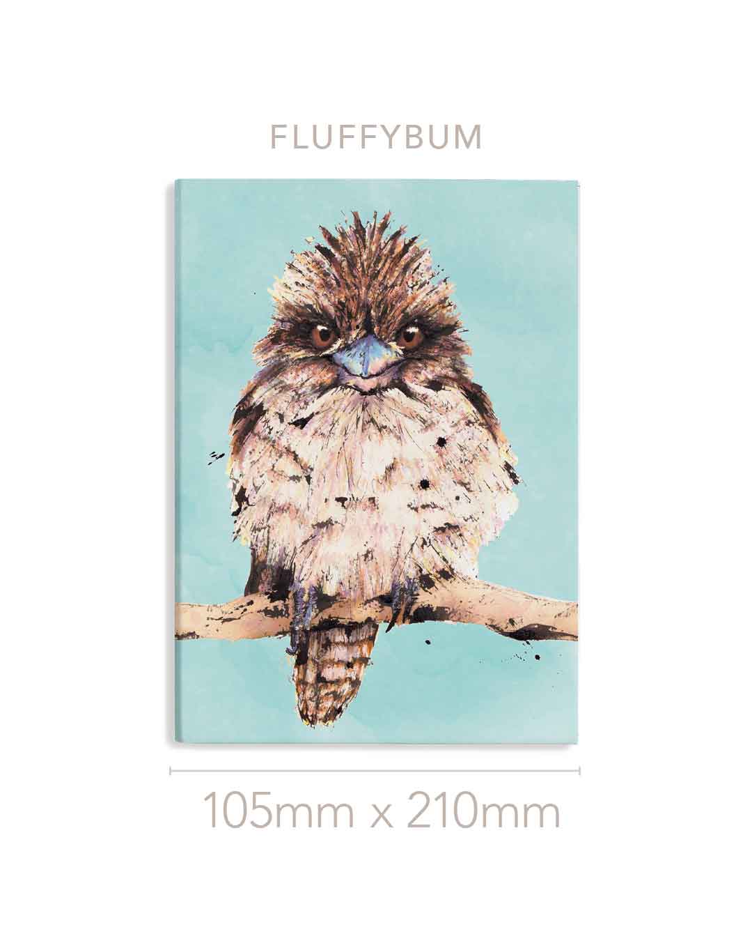 'Fluffybum' Kookaburra Notebook | Australian Wildlife Art | Shannon Dwyer Artist