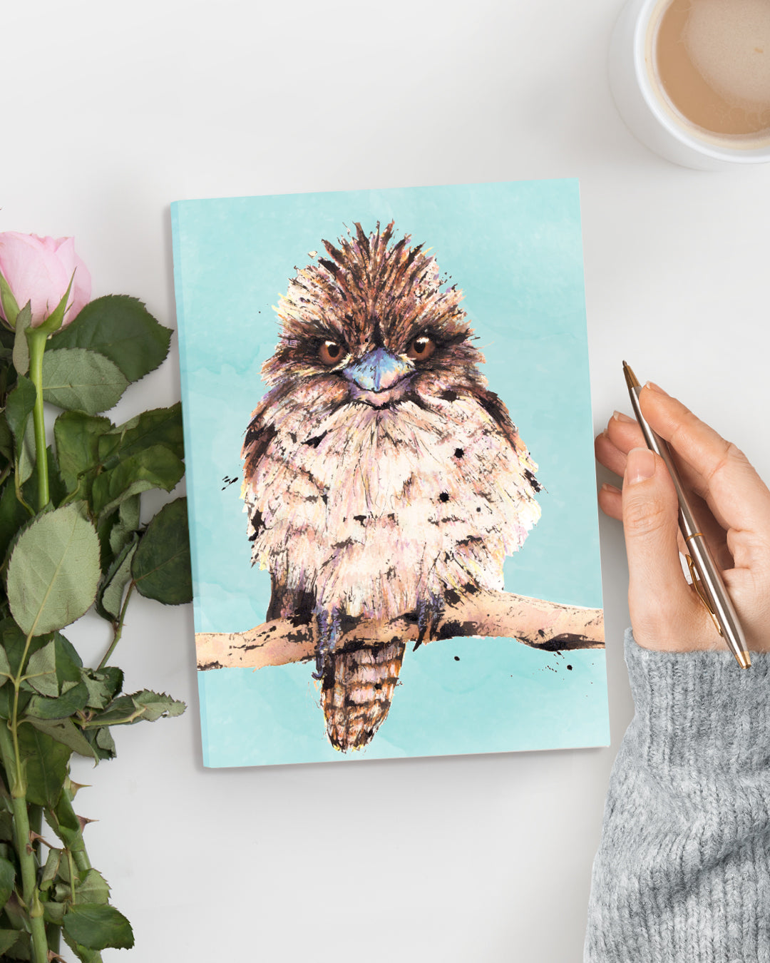 'Fluffybum' Kookaburra Notebook | Australian Wildlife Art | Shannon Dwyer Artist