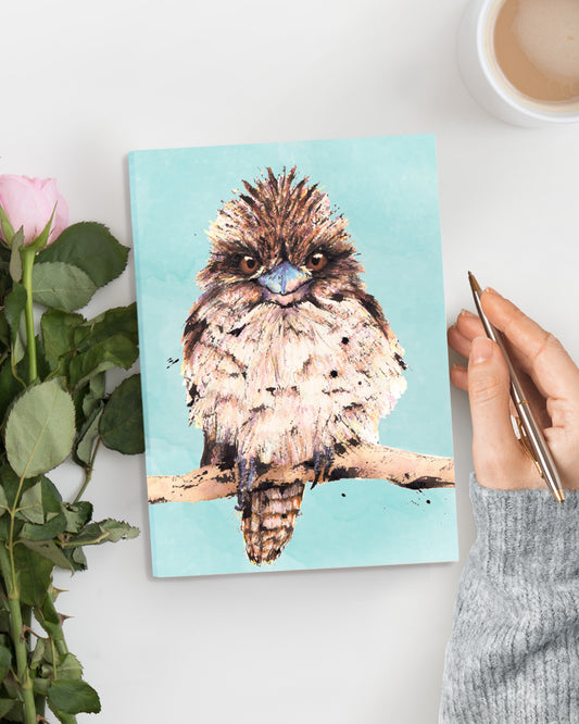 'Fluffybum' Kookaburra Notebook | Australian Wildlife Art | Shannon Dwyer Artist