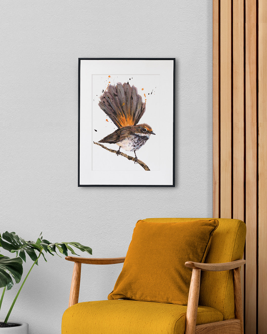 'Rio' the Rufous Fantail | Fine Art Print | Australian Wildlife Art