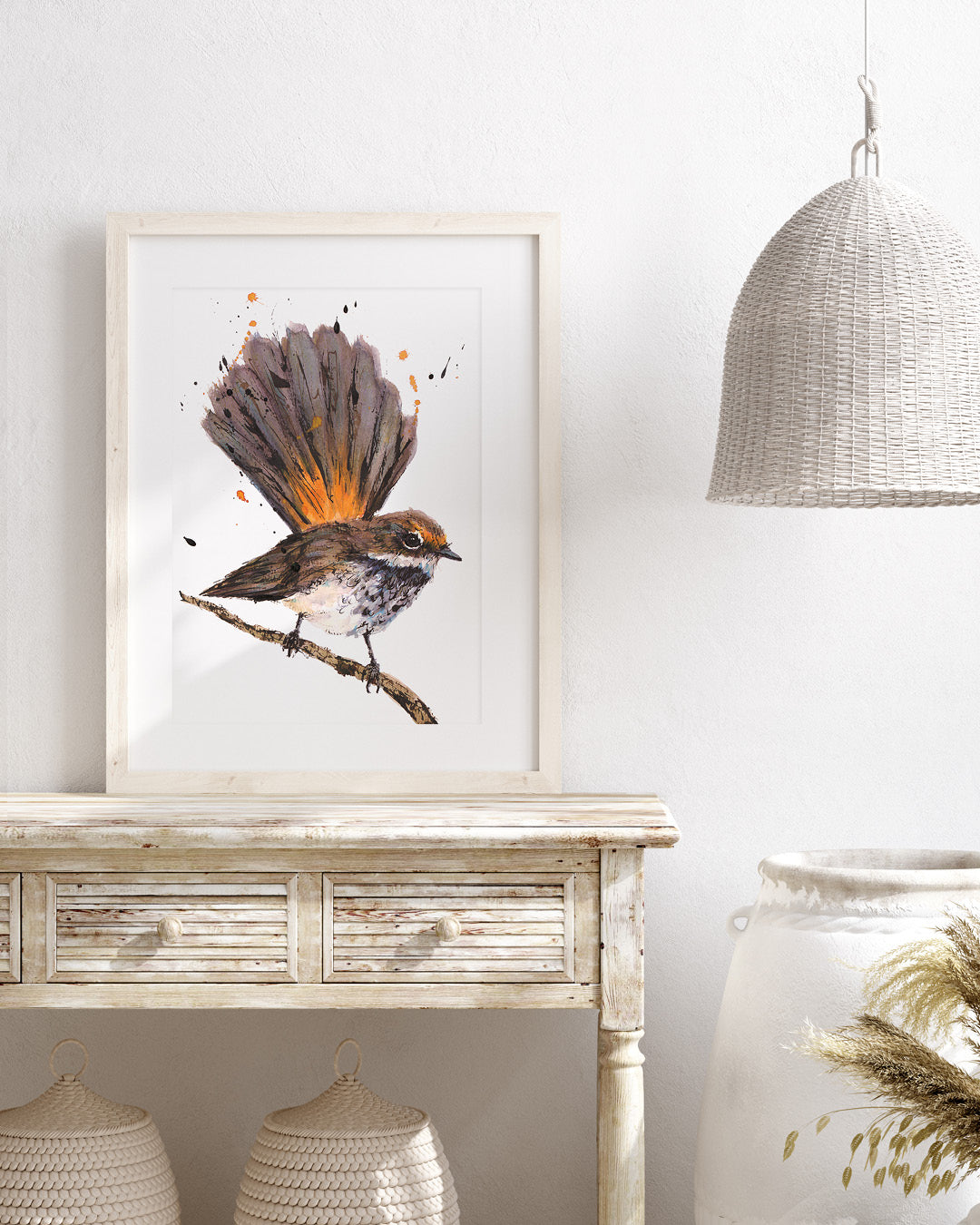'Rio' the Rufous Fantail | Fine Art Print | Australian Wildlife Art