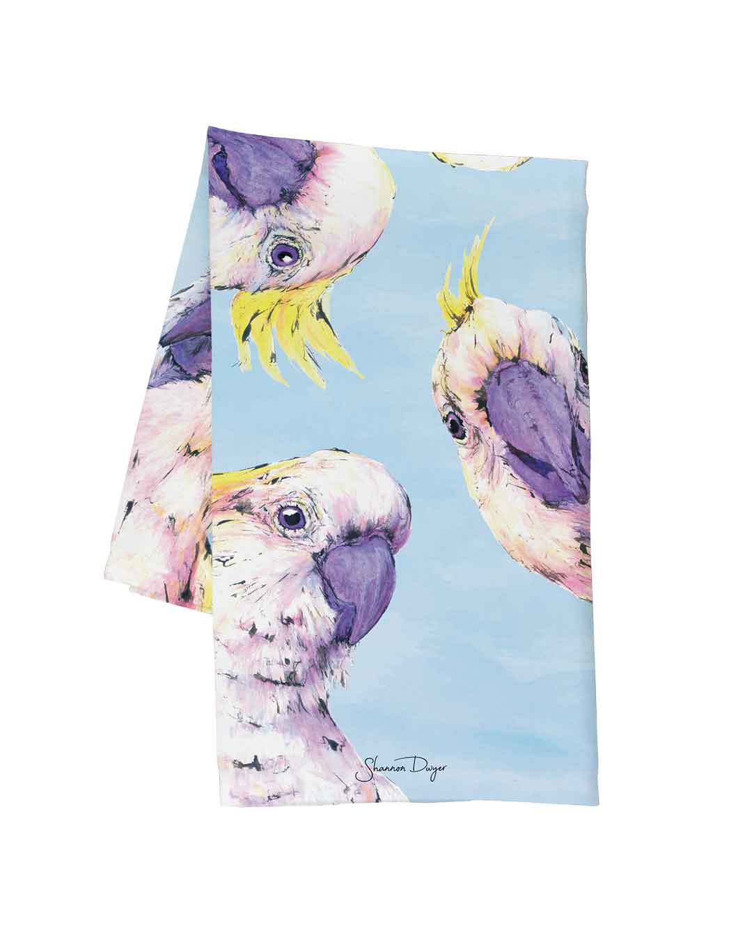 'Curious Cockies' Tea Towel