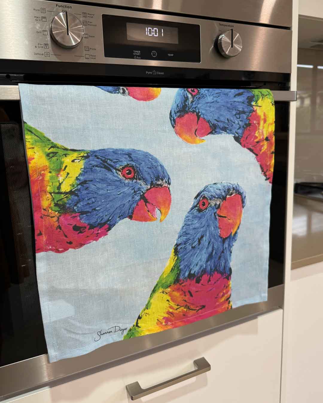'Rainbow Brights' Tea Towel