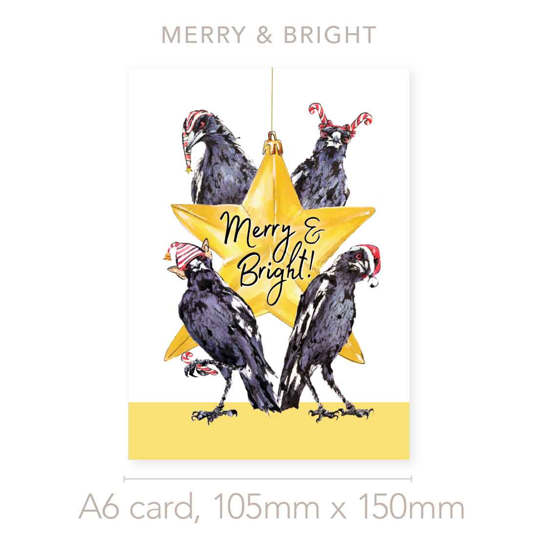 'Merry & Bright', Festive Magpies